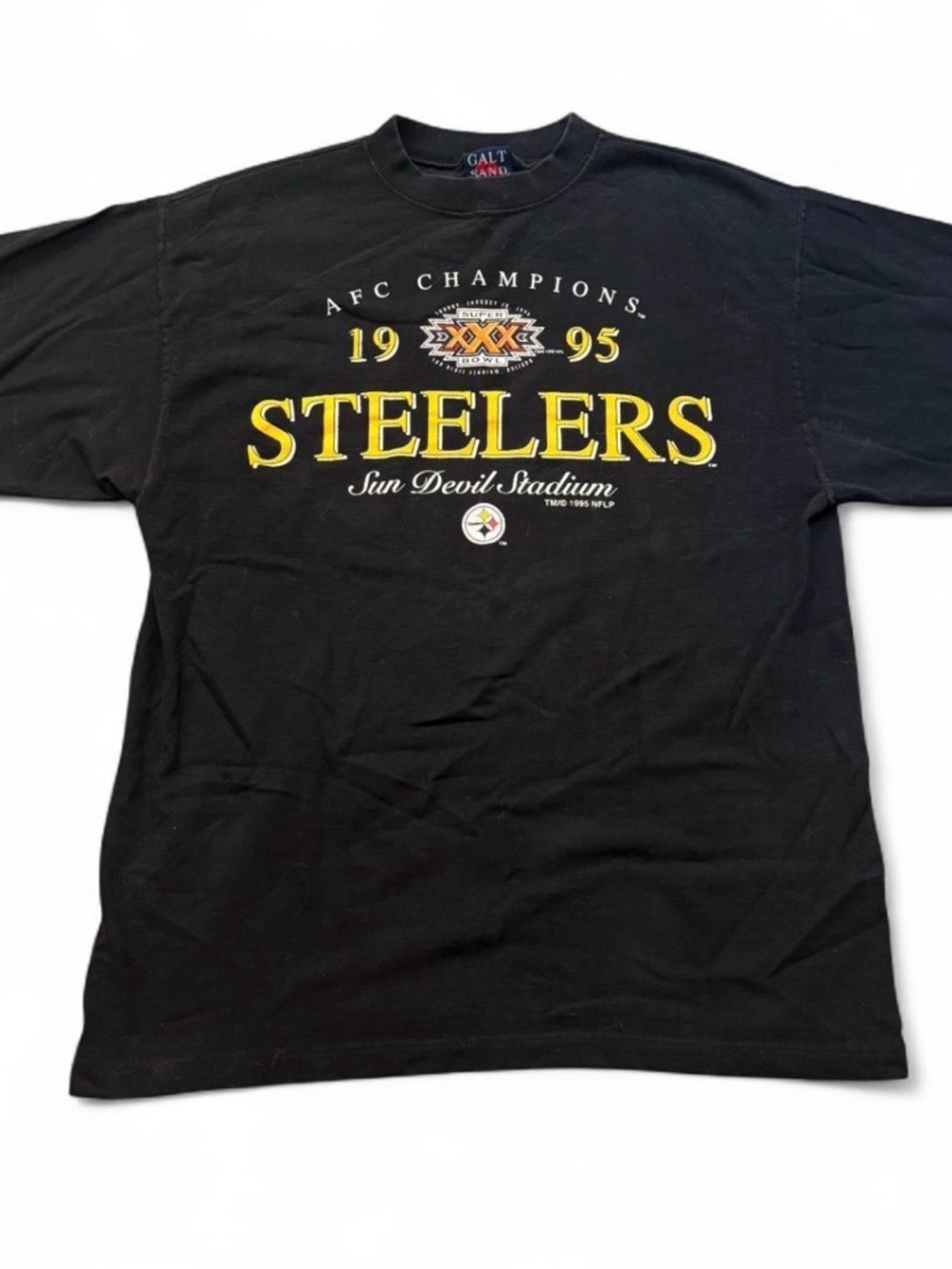 Black Steelers 1995 AFC Champions Graphic Tee